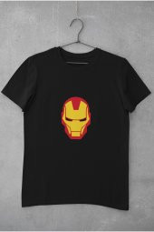 Marvel İron Man Renkli Maske Baskılı Tişört Erkek Hediye Doğum Günü Hediyesi - 3