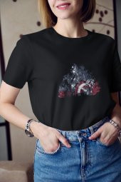 Marvel Captain America 2 Baskılı Tişört Kadın Hediye Doğum Günü Hediyesi T-shirt - 3