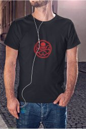 Captain America Hydra Renkli Logo Baskılı Tişört Erkek Hediye Doğum Günü - 3
