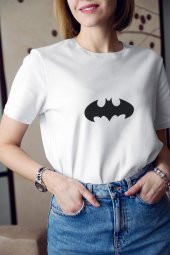 DC Batman Logo 2 Baskılı Tişört Kadın Hediye Doğum Günü Hediyesi T-shirt - 1