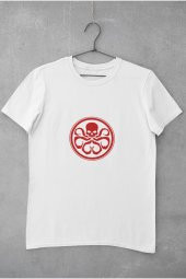 Captain America Hydra Renkli Logo Baskılı Tişört Erkek Hediye Doğum Günü - 2
