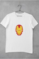 Marvel İron Man Renkli Maske Baskılı Tişört Erkek Hediye Doğum Günü Hediyesi - 2