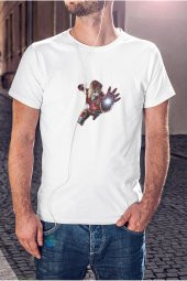 Marvel İron Man Renkli Baskılı Tişört Erkek Hediye Doğum Günü Hediyesi T-shirt - 1
