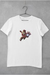 Marvel İron Man Renkli Baskılı Tişört Erkek Hediye Doğum Günü Hediyesi T-shirt - 2