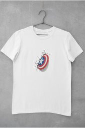 Marvel Captain America Karakteri Kalkan Baskılı Tişört Erkek Hediye Doğum Günü thumbnail 2