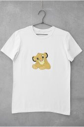 Aslan Kral Simba Renkli Baskılı Tişört Kadın Hediye Doğum Günü Hediyesi T-shirt thumbnail 2
