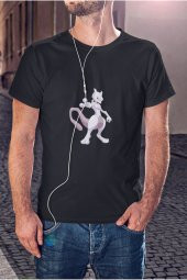 Mewtwo Pokemon Çizgi Film Baskılı Tişört Erkek Hediye Doğum Günü Hediyesi thumbnail 3