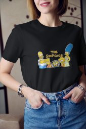 Kırmızı The Simpsons Yazılı Homer Baskılı Tişört Kadın Hediye Doğum Günü thumbnail 3