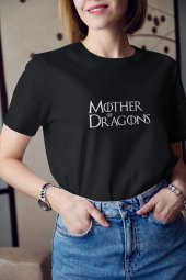 Mother Of Dragons 2 Baskılı Tişört Kadın Hediye Doğum Günü Hediyesi T-shirt thumbnail 3