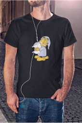 Garfield Çizgi Film Baskılı Tişört Erkek Hediye Doğum Günü Hediyesi T-shirt - 3