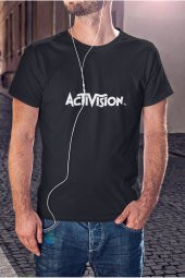 Activision Logo Baskılı Tişört Erkek Hediye Doğum Günü Hediyesi T-shirt - 3