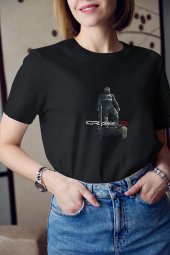 Crysis 3 Beyaz Renkli Yazı Ve Oyun Karakteri Tişört Kadın Hediye Doğum Günü - 3