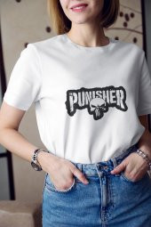Punisher Yazı Baskılı Tişört Kadın Hediye Doğum Günü Hediyesi T-shirt thumbnail 1