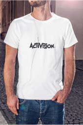 Activision Logo Baskılı Tişört Erkek Hediye Doğum Günü Hediyesi T-shirt - 1