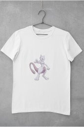 Mewtwo Pokemon Çizgi Film Baskılı Tişört Erkek Hediye Doğum Günü Hediyesi thumbnail 2