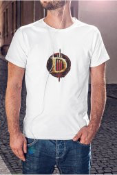 Diablo Oyun Logosu Baskılı Tişört Erkek Hediye Doğum Günü Hediyesi T-shirt thumbnail 1