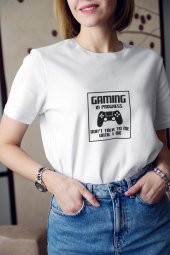 Gaming Oyun Konsolu Baskılı Tişört Kadın Hediye Doğum Günü Hediyesi T-shirt thumbnail 1
