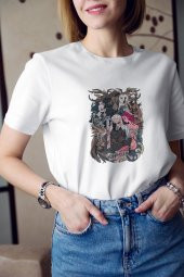 The Witcher Bütün Karakterler Renkli Baskılı Tişört Kadın Hediye Doğum Günü thumbnail 1