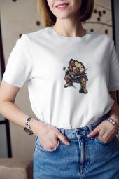 Street Fighter Honda Karakteri Baskılı Tişört Kadın Hediye Doğum Günü Hediyesi thumbnail 1