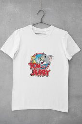Tom Ve Jerry Çizgi Film Baskılı Tişört Kadın Hediye Doğum Günü Hediyesi T-shirt thumbnail 2