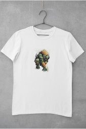 Street Fighter Blanka Karakteri Baskılı Tişört Kadın Hediye Doğum Günü Hediyesi - 2