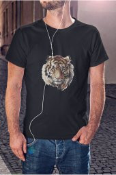 Vahşi Kaplan Baskılı Tişört Erkek Hediye Doğum Günü Hediyesi T-shirt thumbnail 3