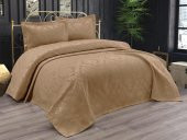 Çeyizdiyarı Elmas Çift Kişilik Sade Pike Seti 3 Parça Bej thumbnail 1