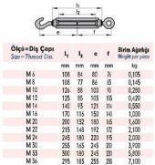 GALVANİZLİ GERDİRME - ÇEKTİRME  14 MM 5 ADET - 3
