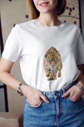 Kaplan Baskılı Tişört Kadın Hediye Doğum Günü Hediyesi T-shirt - 1