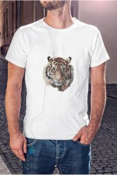 Vahşi Kaplan Baskılı Tişört Erkek Hediye Doğum Günü Hediyesi T-shirt thumbnail 1