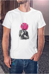 Grafik Silüet Baskılı Tişört Erkek Hediye Doğum Günü Hediyesi T-shirt - 1
