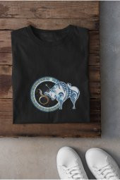 Koç Burcu Sembolü Baskılı Tişört Erkek Hediye Doğum Günü Hediyesi T-shirt - 3