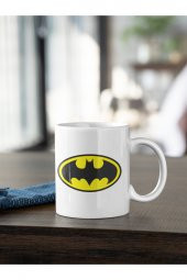 DC Batman Karakteri Logo Baskılı Kahve Kupası Hediye Kupa - 1
