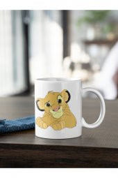 Aslan Kral Simba Renkli Baskılı Kahve Kupası Hediye Kupa thumbnail 2