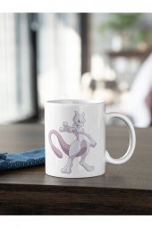 Mewtwo Pokemon Çizgi Film Baskılı Kahve Kupası Hediye Kupa - 1