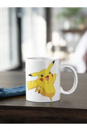 Pikachu Pokemon Çizgi Film Baskılı Kahve Kupası Hediye Kupa - 2