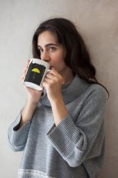 How I Met Your Mother Sarı Şemsiye Baskılı Kahve Kupası Hediye Kupa thumbnail 2