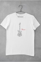 Notalı Müzik Yazı Baskılı Tişört Kadın Hediye Doğum Günü Hediyesi T-shirt thumbnail 2