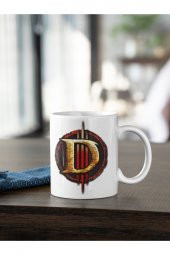 Diablo Oyun Logosu Baskılı Kahve Kupası Hediye Kupa - 1