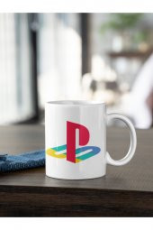 Playstation Renkli Logo Baskılı Kahve Kupası Hediye Kupa - 2