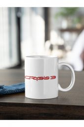 Crysis 3 Kırmızı Renkli Logo Baskılı Kahve Kupası Hediye Kupa - 1