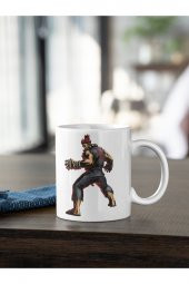 Street Fighter Akuma Karakteri Baskılı Kahve Kupası Hediye Kupa - 1