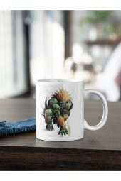 Street Fighter Blanka Karakteri Baskılı Kahve Kupası Hediye Kupa - 1