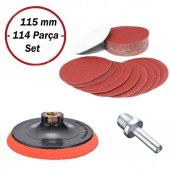 Cırt Zımpara Seti 115 mm 114 PARÇA 40-320 Kum - 1