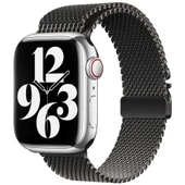 Gpack Apple Watch SE 2 2023 40mm Kordon Metal Tokalı Kalın Yeni Tip Hasır KRD121 - 1
