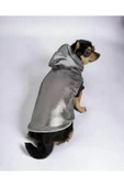 Grey Shine İçi Peluş Köpek Ceketi, Parlak Köpek Montu - 2