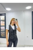 Luxury Astarlı Deri Yelek, Tam Kalıp, Kadın Yelek, Deri Ceket - 1