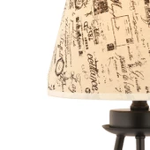 Apliqa Epona Desenli Şapkalı Siyah Modern Dekoratif Salon Abajur thumbnail 4