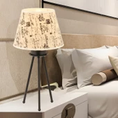 Apliqa Epona Desenli Şapkalı Siyah Modern Dekoratif Salon Abajur thumbnail 1