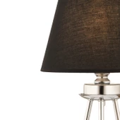 Apliqa Epona Siyah Şapkalı Krom Modern Dekoratif Salon Abajur thumbnail 4